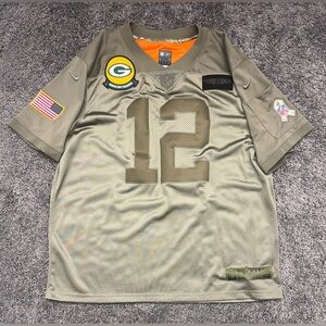 Nike NFL Salute To Service Green Bay Packers #12 Aaron Rodgers Jersey Size XXL